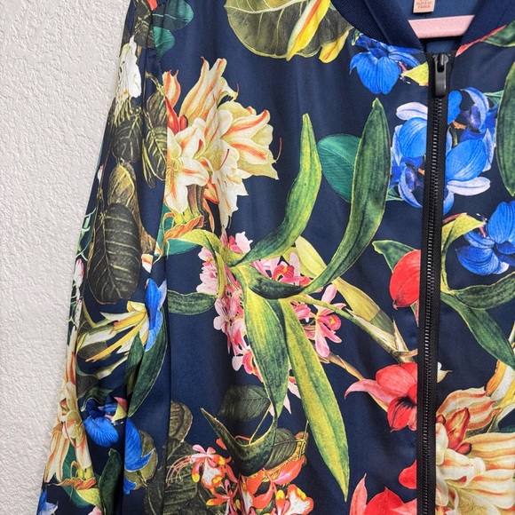 Vintage Gibson Latimer Floral Bomber Jacket Women’s XL Fall Statement Piece - Picture 5 of 6